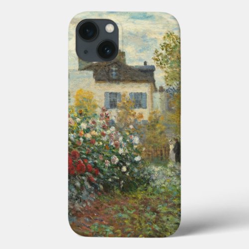 Claude Monet  The Artists Garden in Argenteuil iPhone 13 Case
