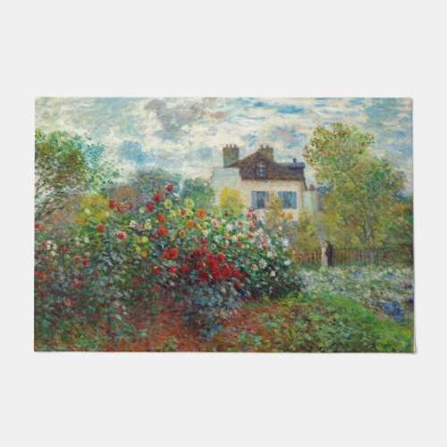 Claude Monet _ The Artists Garden in Argenteuil Doormat