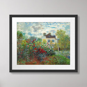 Claude Monet - The Artist's Garden in Argenteuil Framed Art