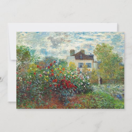 Claude Monet _ The Artists Garden in Argenteuil Invitation