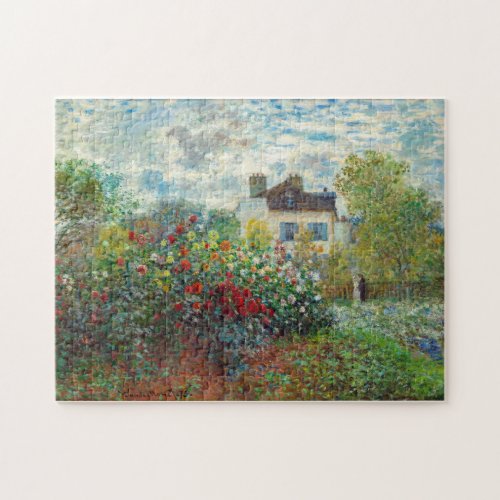 Claude Monet _ The Artists Garden in Argenteuil Jigsaw Puzzle