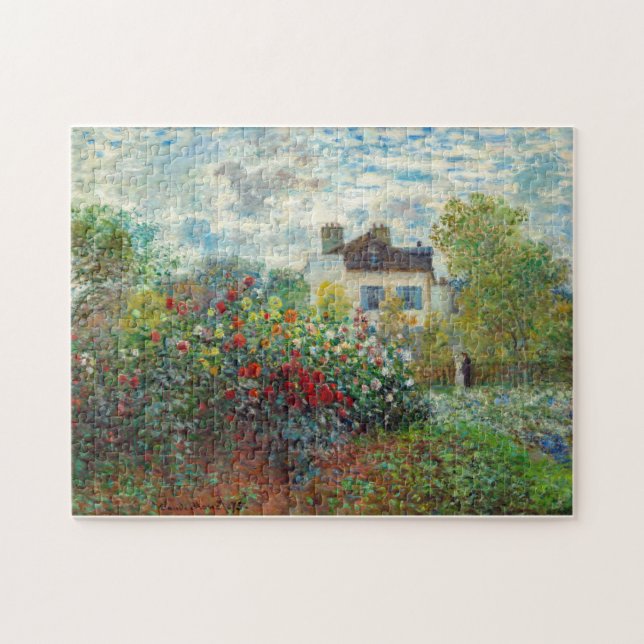 Claude Monet - The Artist's Garden in Argenteuil Jigsaw Puzzle (Horizontal)