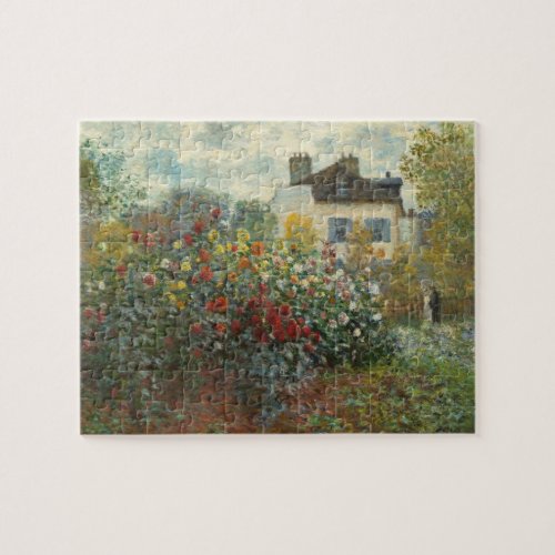 Claude Monet  The Artists Garden in Argenteuil Jigsaw Puzzle