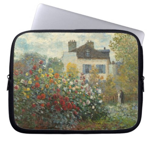 Claude Monet  The Artists Garden in Argenteuil Laptop Sleeve