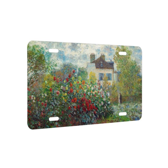 Claude Monet - The Artist's Garden in Argenteuil License Plate