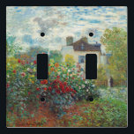 Claude Monet - The Artist's Garden in Argenteuil Light Switch Cover<br><div class="desc">The Artist's Garden in Argenteuil / A Corner of the Garden with Dahlias - Claude Monet,  Oil on Canvas,  1873</div>