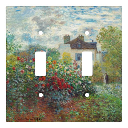 Claude Monet _ The Artists Garden in Argenteuil Light Switch Cover