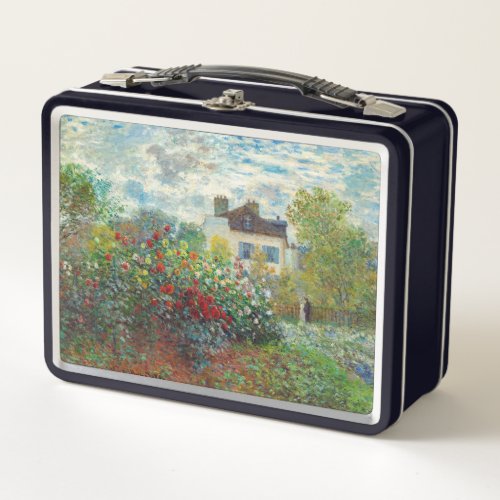 Claude Monet _ The Artists Garden in Argenteuil Metal Lunch Box