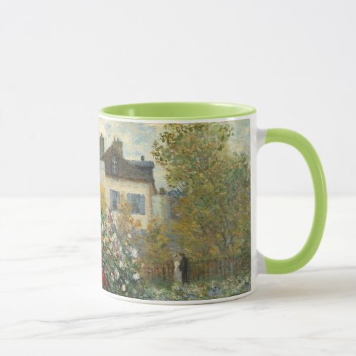 Claude Monet  The Artists Garden in Argenteuil Mug