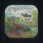 Claude Monet - The Artist's Garden in Argenteuil Paper Plates<br><div class="desc">The Artist's Garden in Argenteuil / A Corner of the Garden with Dahlias - Claude Monet,  Oil on Canvas,  1873</div>