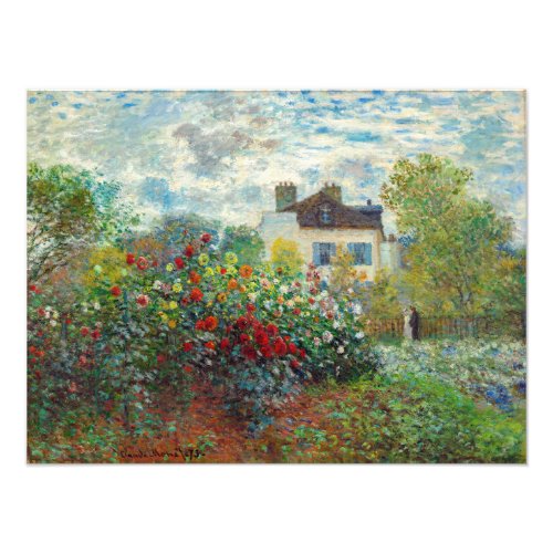 Claude Monet _ The Artists Garden in Argenteuil Photo Print