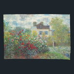 Claude Monet - The Artist's Garden in Argenteuil Pillow Case<br><div class="desc">The Artist's Garden in Argenteuil / A Corner of the Garden with Dahlias - Claude Monet,  Oil on Canvas,  1873</div>