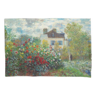 Claude Monet - The Artist's Garden in Argenteuil Pillow Case