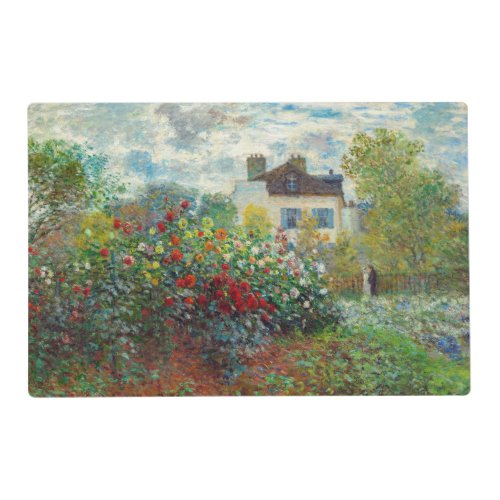 Claude Monet _ The Artists Garden in Argenteuil Placemat