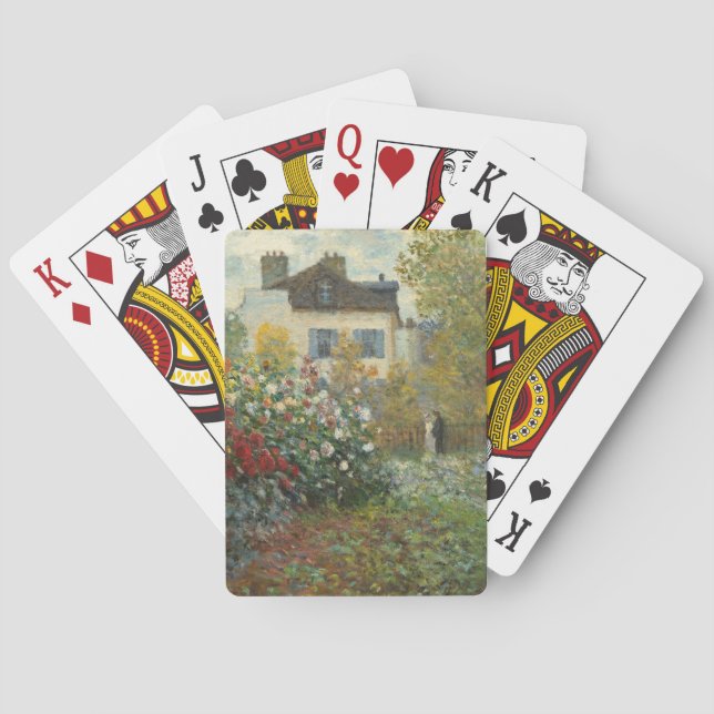 Claude Monet | The Artist's Garden in Argenteuil Poker Cards (Back)