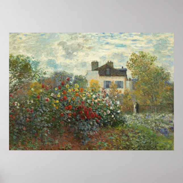 Claude Monet | The Artist's Garden in Argenteuil Poster (Front)