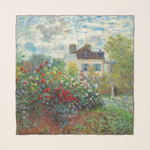 Claude Monet _ The Artists Garden in Argenteuil Scarf