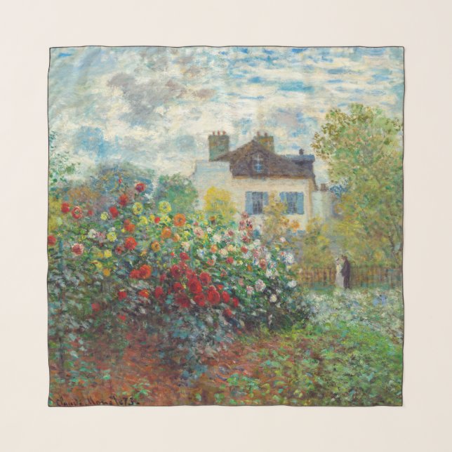 Claude Monet - The Artist's Garden in Argenteuil Scarf (Front)