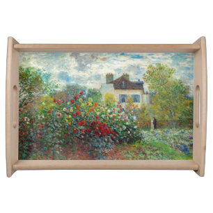 Claude Monet - The Artist's Garden in Argenteuil Serving Tray