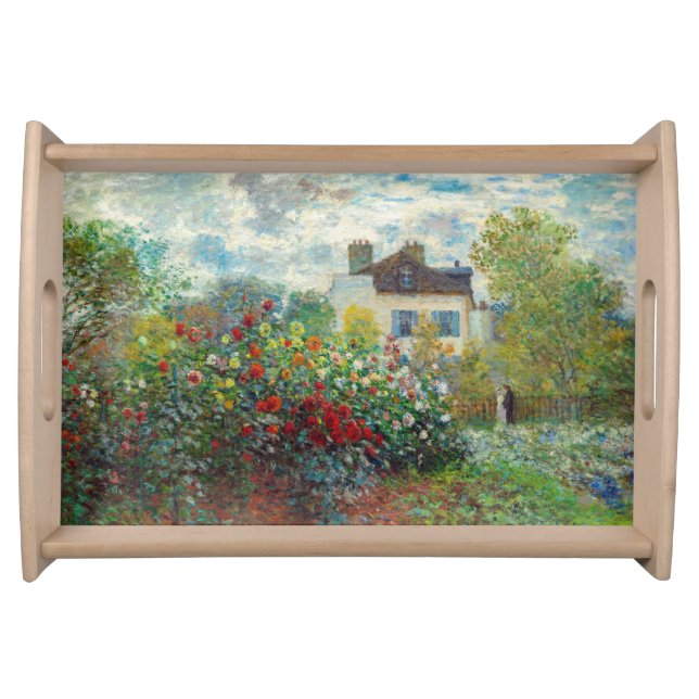 Claude Monet - The Artist's Garden in Argenteuil Serving Tray (Front)