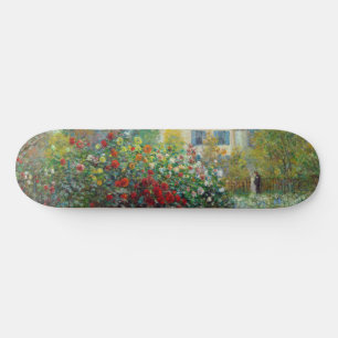 Claude Monet - The Artist's Garden in Argenteuil Skateboard