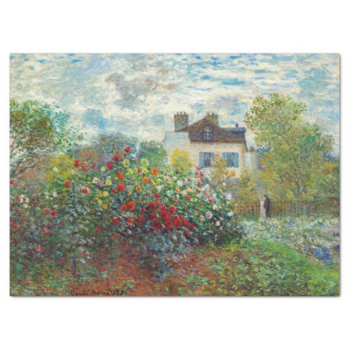 Claude Monet _ The Artists Garden in Argenteuil Tissue Paper