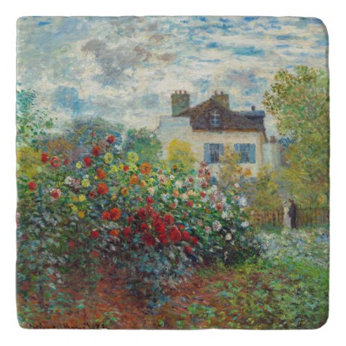 Claude Monet _ The Artists Garden in Argenteuil Trivet