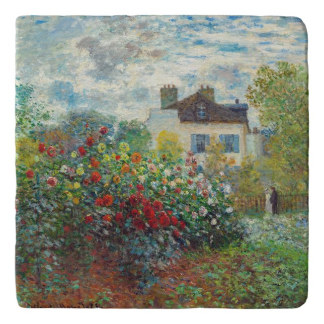 Claude Monet - The Artist's Garden in Argenteuil Trivet (Front)