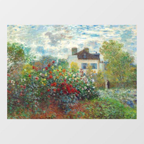 Claude Monet _ The Artists Garden in Argenteuil Window Cling