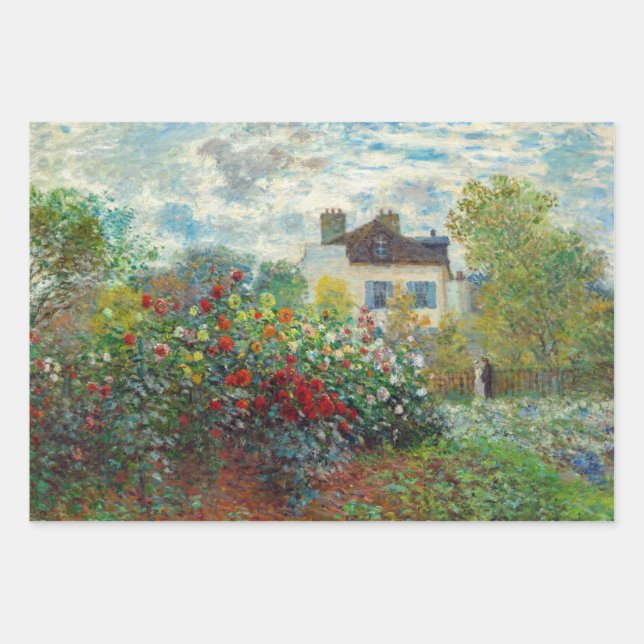 Claude Monet - The Artist's Garden in Argenteuil Wrapping Paper Sheets (Front)