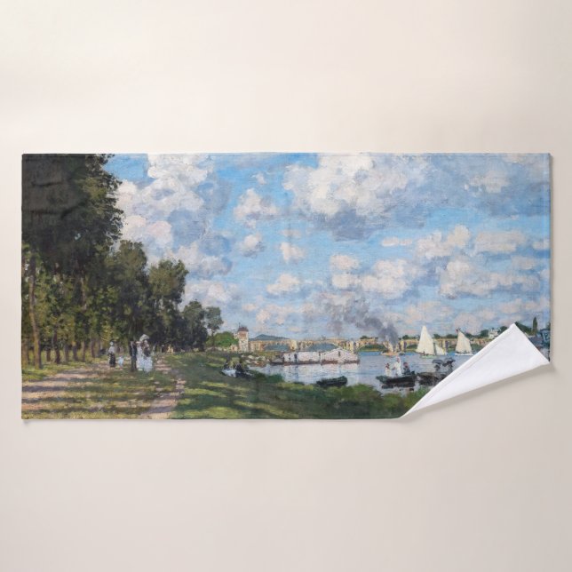 Claude Monet - The Basin at Argenteuil Bath Towel Set (Bath Towel)