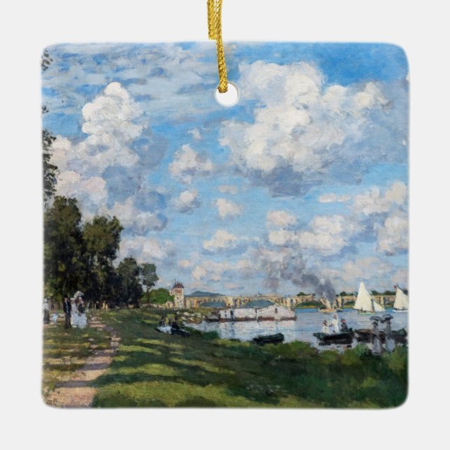 Claude Monet - The Basin at Argenteuil Ceramic Ornament (Front)
