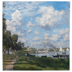 Claude Monet - The Basin at Argenteuil Cloth Napkin