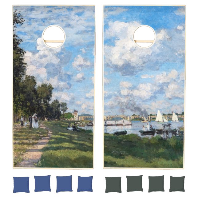 Claude Monet - The Basin at Argenteuil Cornhole Set (Set)