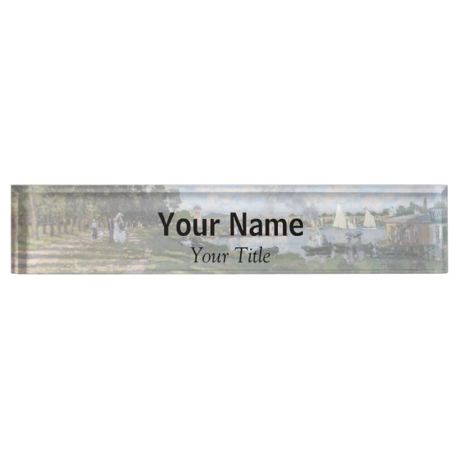 Claude Monet - The Basin at Argenteuil Desk Name Plate (Front)