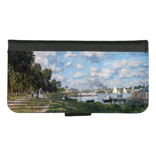 Claude Monet - The Basin at Argenteuil iPhone Wallet Case (Front (Horizontal))