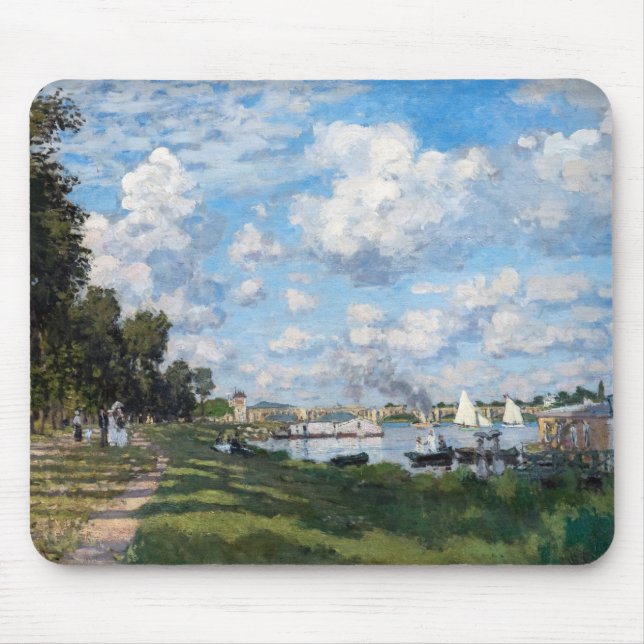 Claude Monet - The Basin at Argenteuil Mouse Pad (Front)
