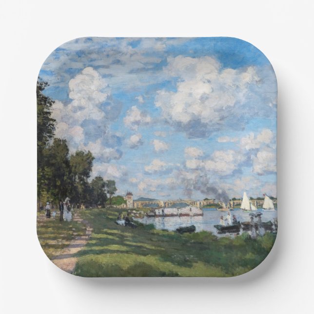 Claude Monet - The Basin at Argenteuil Paper Plates (Front)