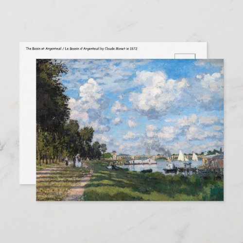 Claude Monet _ The Basin at Argenteuil Postcard