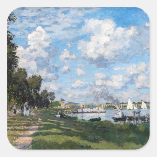 Claude Monet _ The Basin at Argenteuil Square Sticker