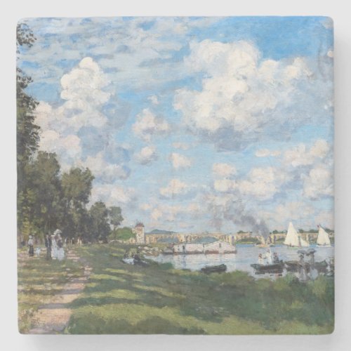Claude Monet _ The Basin at Argenteuil Stone Coaster