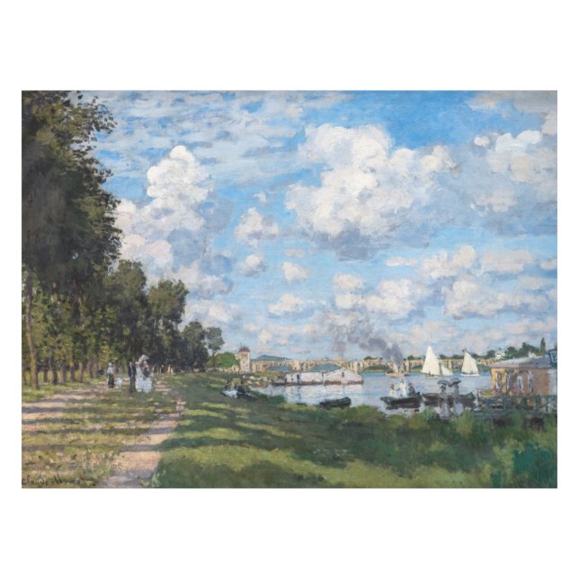 Claude Monet - The Basin at Argenteuil Tablecloth (Front (Horizontal))