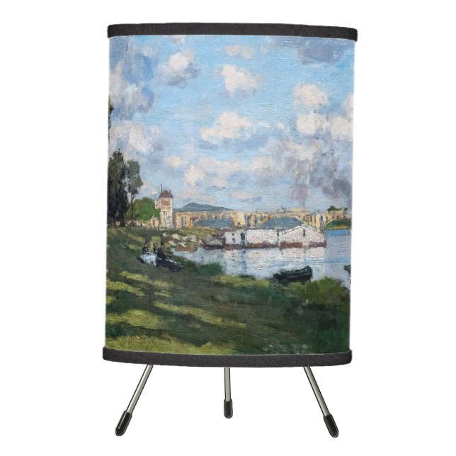 Claude Monet - The Basin at Argenteuil Tripod Lamp (Front)