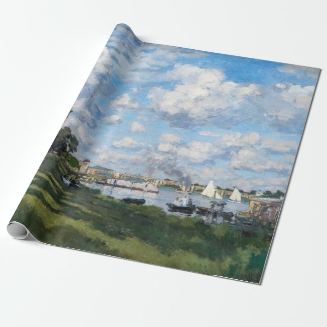 Claude Monet - The Basin at Argenteuil Wrapping Paper (Unrolled)