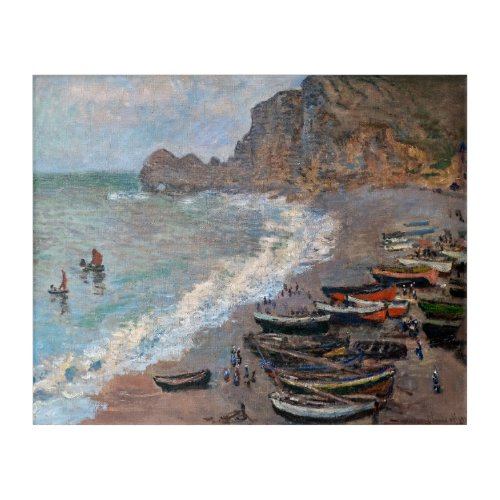 Claude Monet _ The Beach at Etretat Acrylic Print