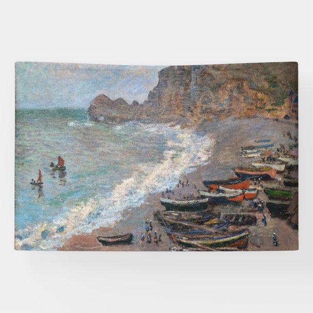 Claude Monet - The Beach at Etretat Banner (Horizontal)