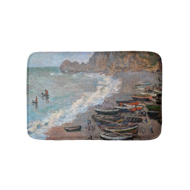 Claude Monet - The Beach at Etretat Bath Mat (Front)