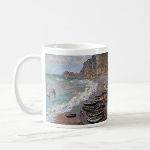 Claude Monet _ The Beach at Etretat Coffee Mug