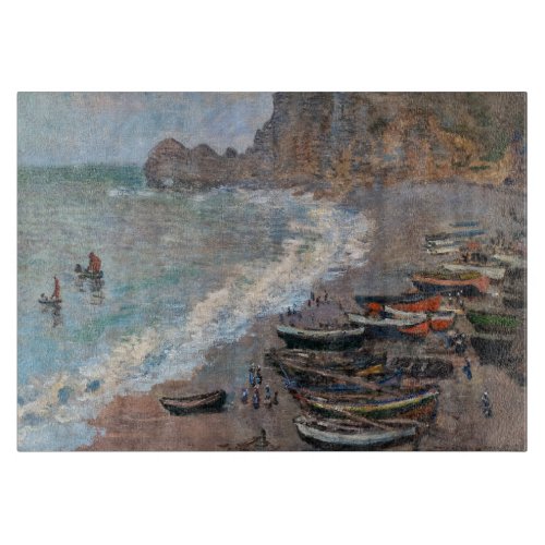 Claude Monet _ The Beach at Etretat Cutting Board