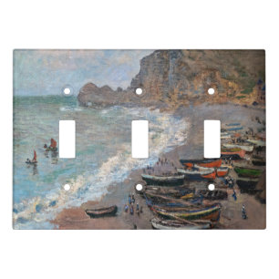 Claude Monet - The Beach at Etretat Light Switch Cover